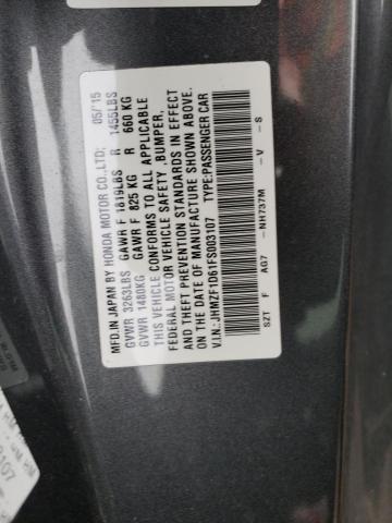 2015 HONDA CR-Z EX - JHMZF1D61FS003107