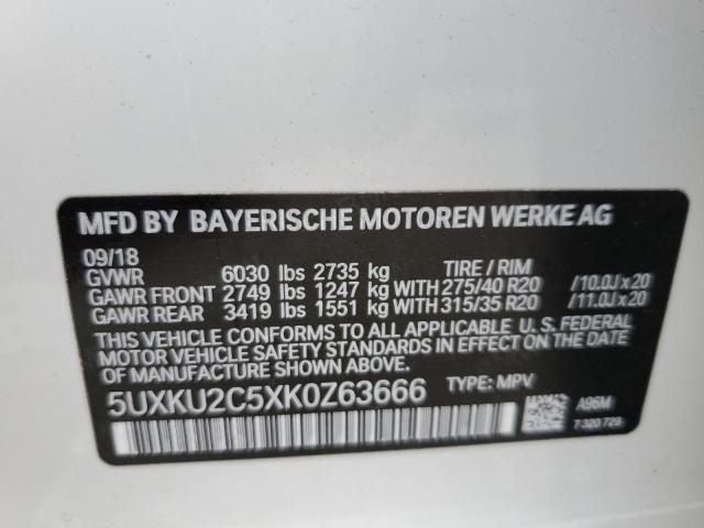 2019 BMW X6 XDRIVE3 - 5UXKU2C5XK0Z63666