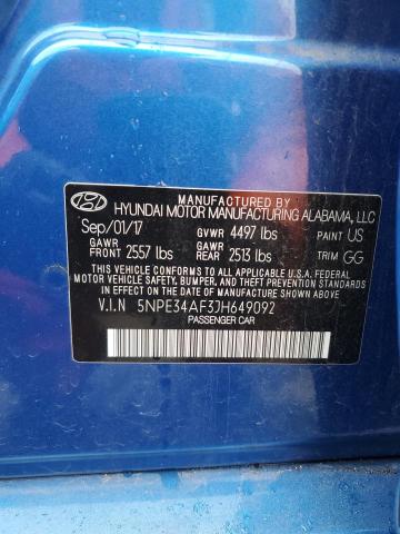 2018 HYUNDAI SONATA SPO 5NPE34AF3JH649092