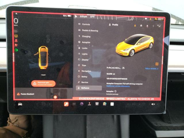 5YJ3E1EA3NF189306 Tesla MODEL 3
