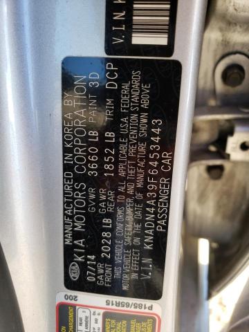 2015 KIA RIO EX - KNADN4A39F6453443