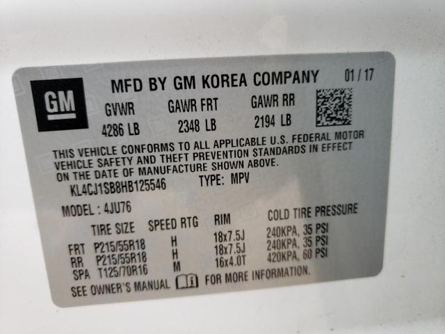 KL4CJ1SB8HB125546 Buick Encore Sport Touring