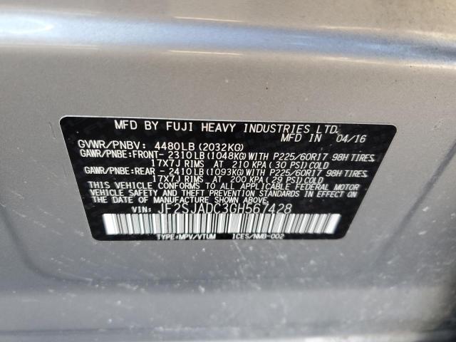 JF2SJADC3GH567428 Subaru Forester 2.5i Premium