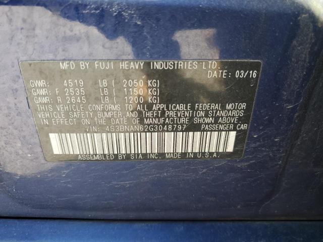 4S3BNAN62G3048797 Subaru Legacy 2.5i Limited