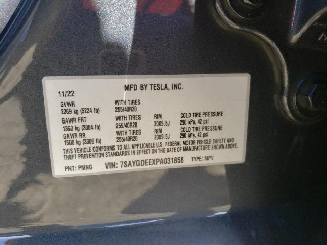 7SAYGDEEXPA031858 Tesla Model Y