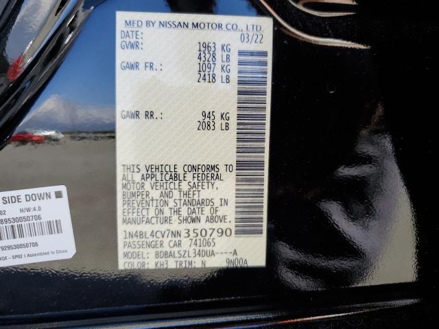 1N4BL4CV7NN350790 Nissan ALTIMA SR