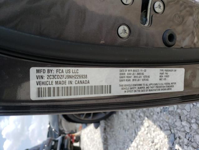 2C3CDZFJ9NH226938 Dodge Challenger R/t Scat Pack