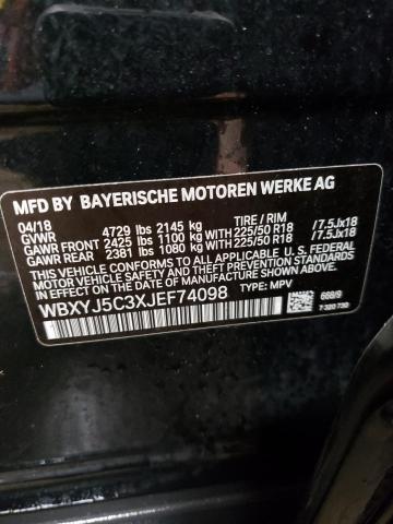 2018 BMW X2 XDRIVE2 - WBXYJ5C3XJEF74098