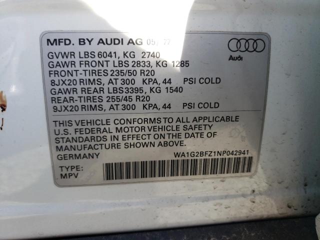 2022 AUDI Q4 E-TRON - WA1G2BFZ1NP042941