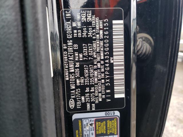 5XYPG4A35GG026155 KIA SORENTO LX