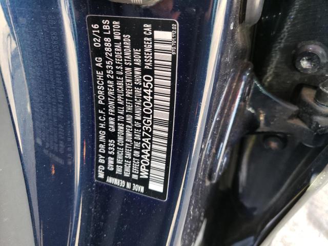 2016 PORSCHE PANAMERA 2 - WP0AA2A73GL004450