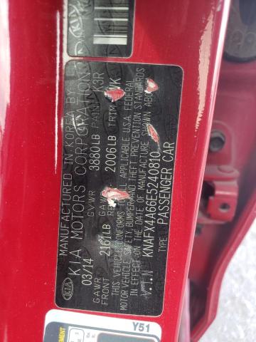 KNAFX4A66E5240810 KIA FORTE LX