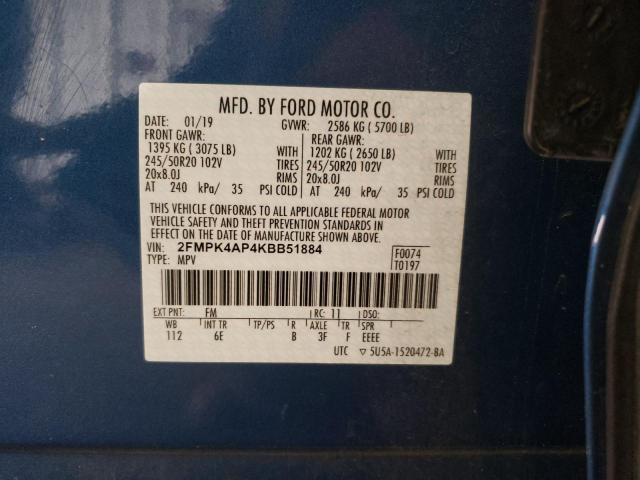 2FMPK4AP4KBB51884 Ford EDGE ST