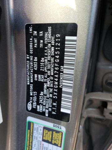 5XXGM4A76FG451219 KIA Optima Lx