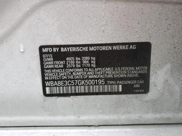 WBA8E3C57GK500195 BMW 328 Xi Sulev