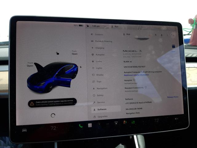 5YJ3E1EB8LF627937 Tesla MODEL 3