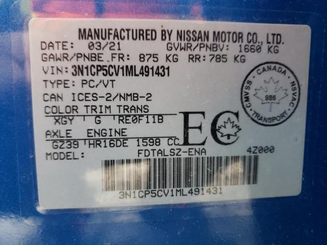 2021 NISSAN KICKS SV - 3N1CP5CV1ML491431