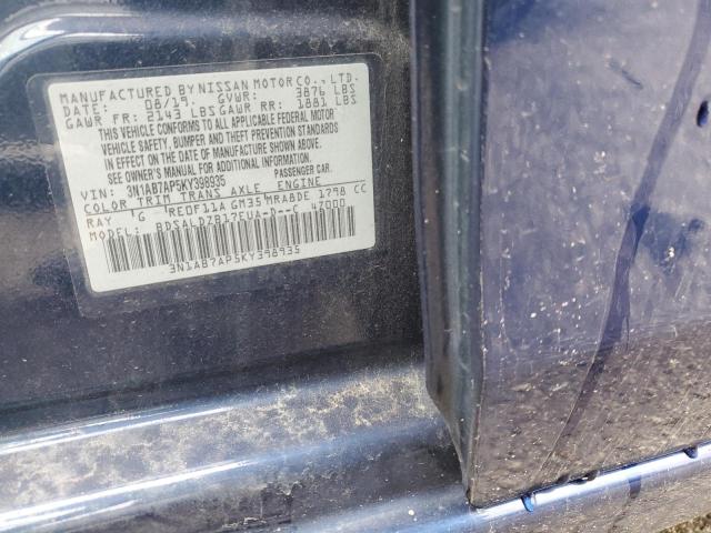 2019 NISSAN SENTRA S/S - 3N1AB7AP5KY398935