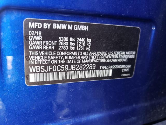 2018 BMW M5 WBSJF0C59JB282289