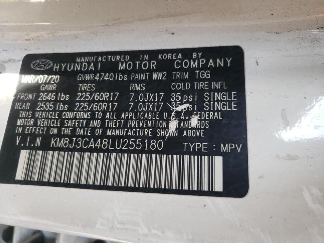 2020 HYUNDAI TUCSON LIM KM8J3CA48LU255180