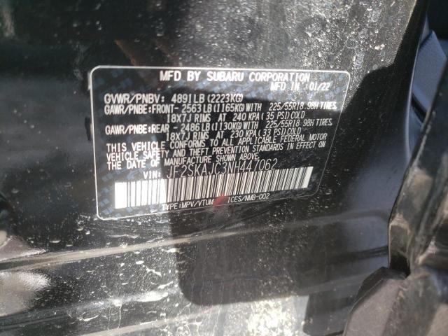 2022 SUBARU FORESTER S - JF2SKAJC3NH447062