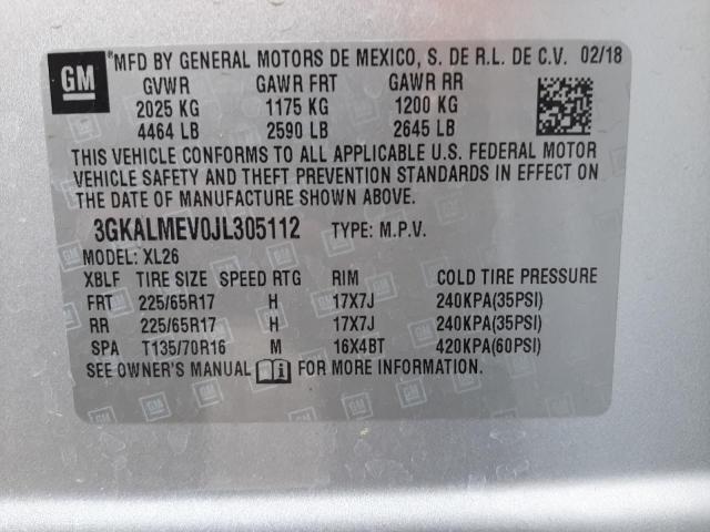 3GKALMEV0JL305112 GMC Terrain Sle