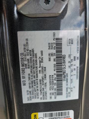 2020 FORD MUSTANG GT 1FA6P8CF5L5184983