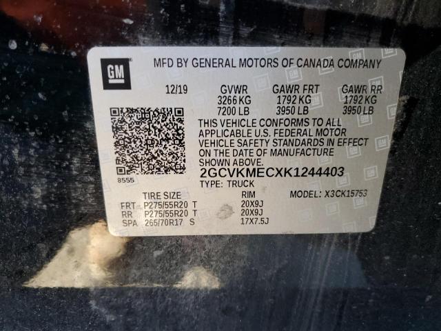 2019 CHEVROLET SILVERADO - 2GCVKMECXK1244403