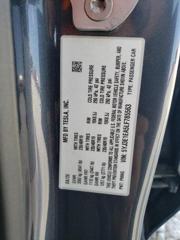 2020 TESLA MODEL 3 5YJ3E1EA5LF785563