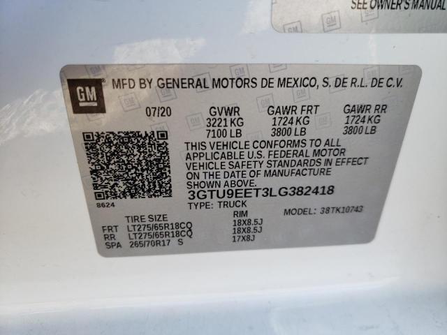 3GTU9EET3LG382418 GMC Sierra K1500 At4