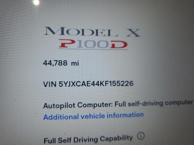 5YJXCAE44KF155226 Tesla MODEL X