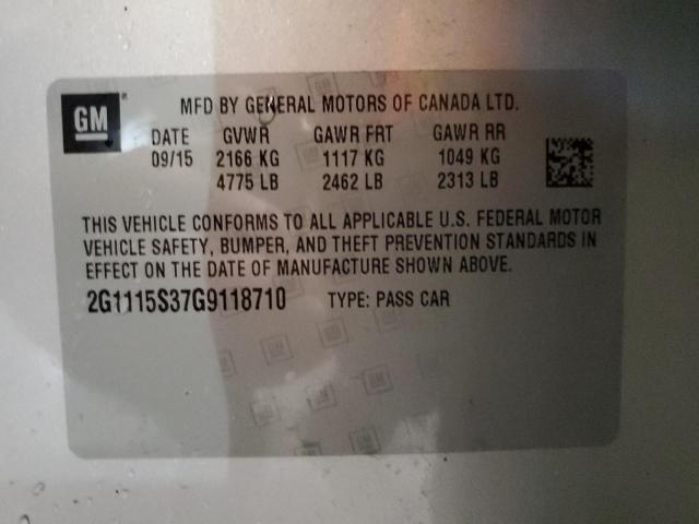 2016 CHEVROLET IMPALA LT - 2G1115S37G9118710