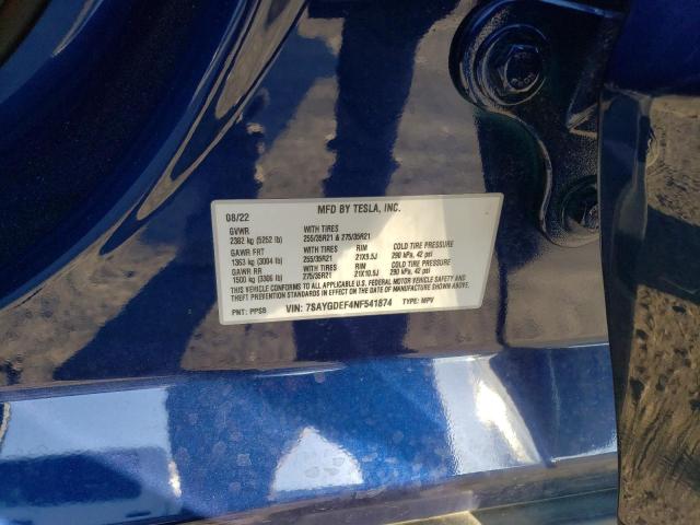 7SAYGDEF4NF541874 Tesla Model Y