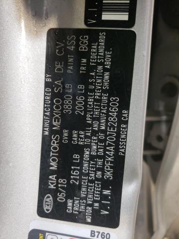 3KPFK4A70JE284603 KIA FORTE LX