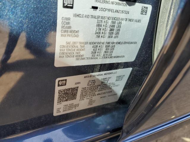 2022 CHEVROLET 1500 - 1GCPYFEL4NZ157224