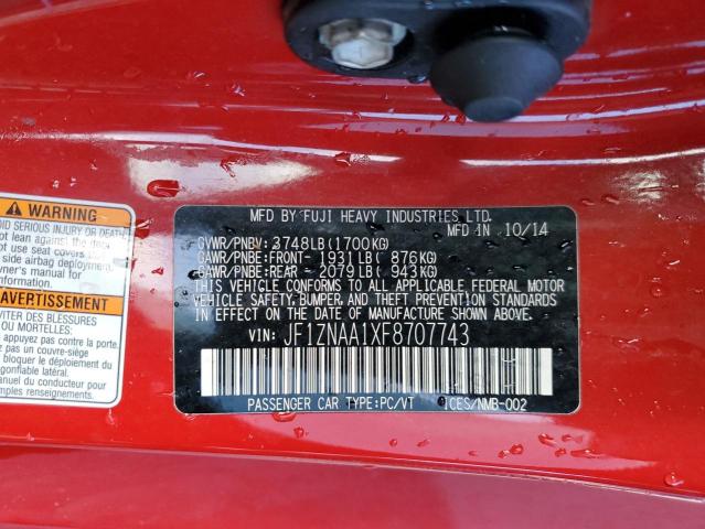 2015 TOYOTA SCION FRS JF1ZNAA1XF8707743