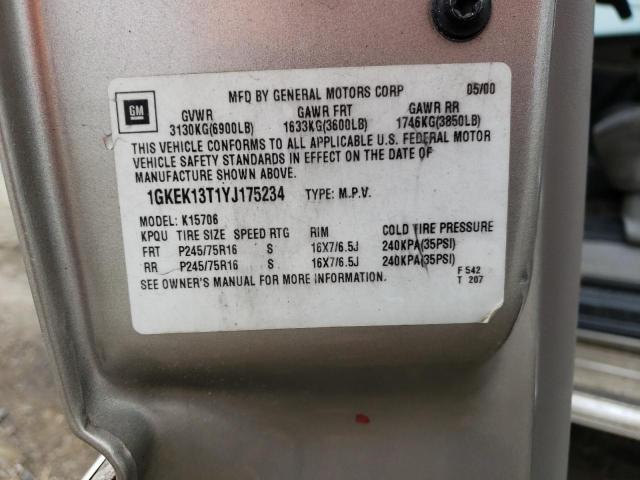 1GKEK13T1YJ175234 GMC Yukon