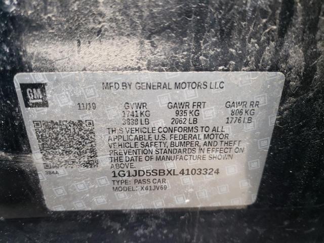 2020 CHEVROLET SONIC LT - 1G1JD5SBXL4103324