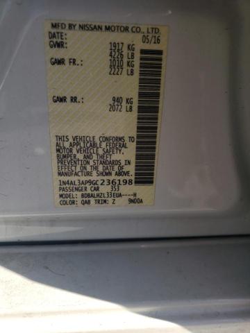 1N4AL3AP9GC236198 Nissan ALTIMA 2.5