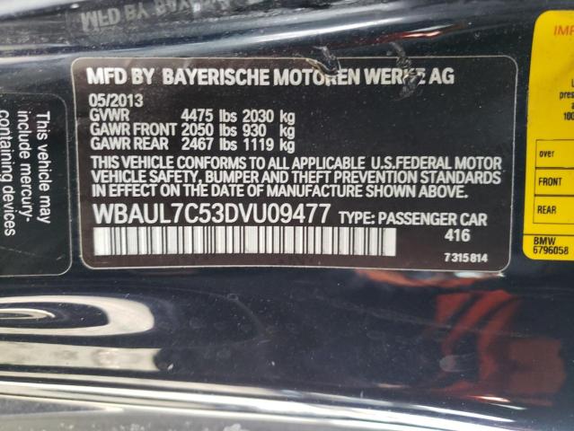 WBAUL7C53DVU09477 BMW 128 I