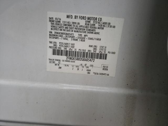 2016 FORD FLEX SE - 2FMGK5B82GBA05472