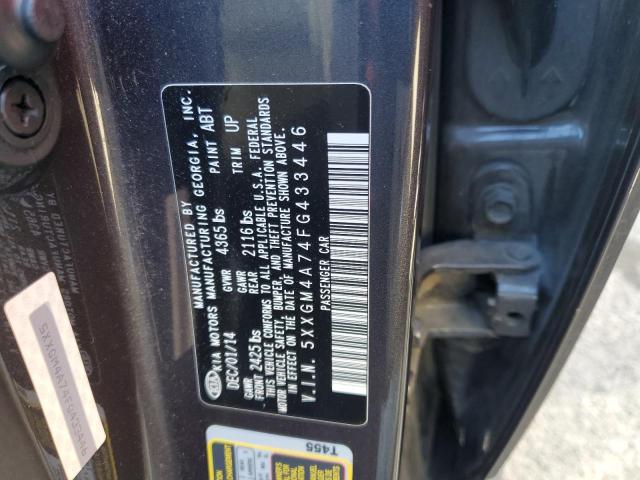 5XXGM4A74FG433446 KIA Optima Lx