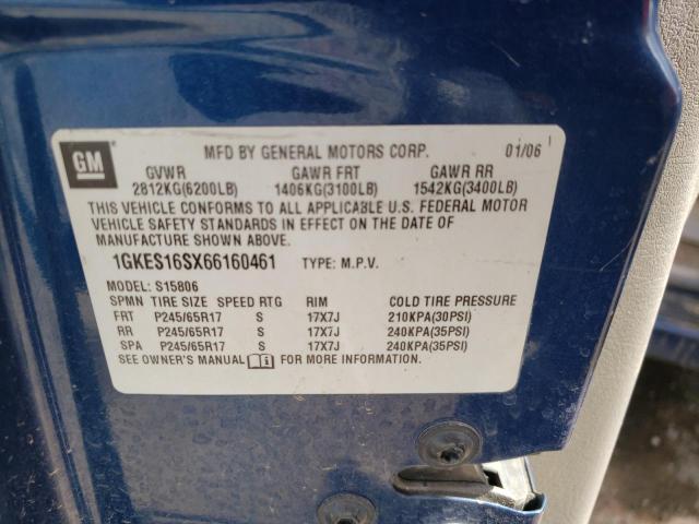 1GKES16SX66160461 GMC ENVOY XL