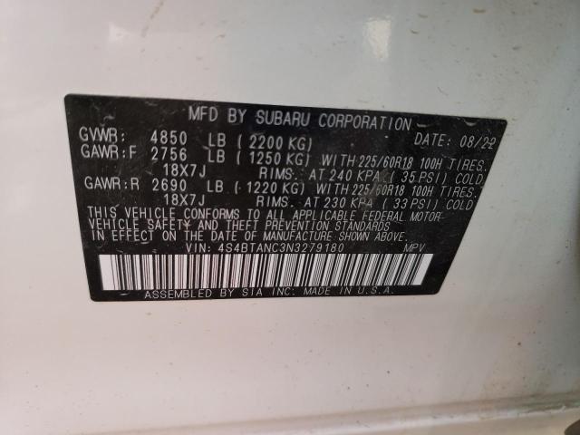 4S4BTANC3N3279180 Subaru Outback Limited