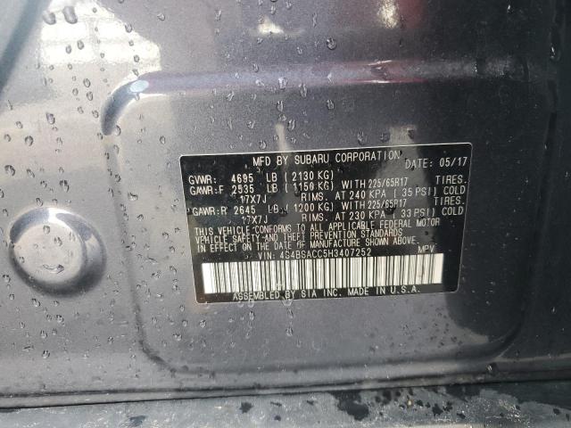 4S4BSACC5H3407252 Subaru Outback 2.5i Premium