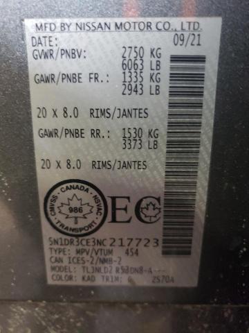5N1DR3CE3NC217723 Nissan Pathfinder Sl