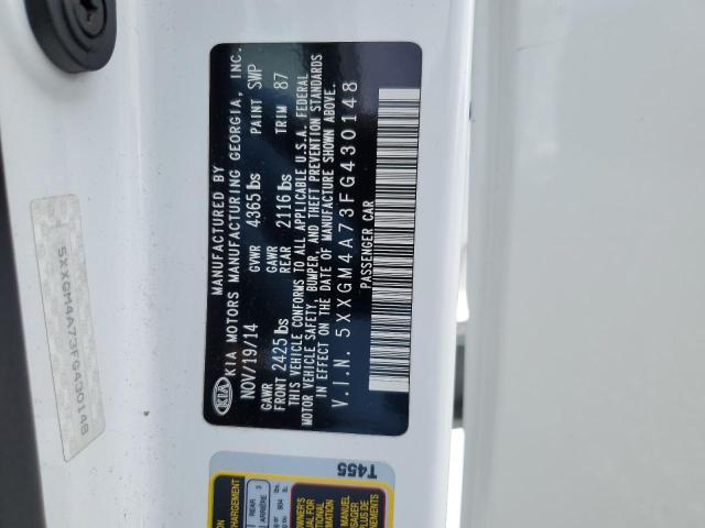 5XXGM4A73FG430148 KIA Optima Lx