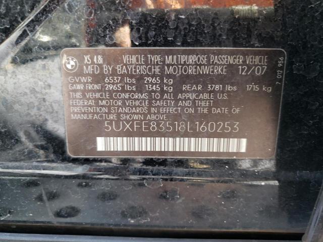 5UXFE83518L160253 BMW X5 4.8I