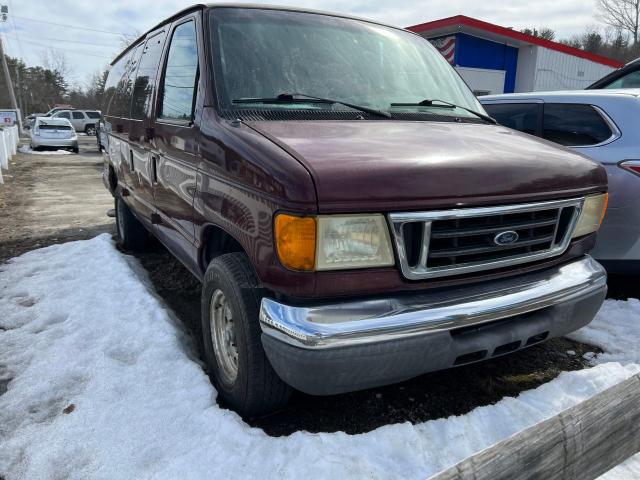 Salvage trucks for sale at Billerica, MA auction: 2004 Ford Econoline E350 Super Duty Van