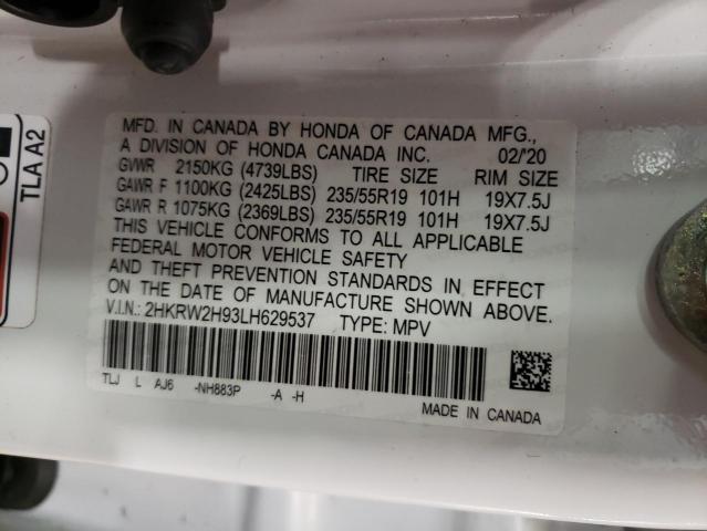 2020 HONDA CR-V TOURI 2HKRW2H93LH629537
